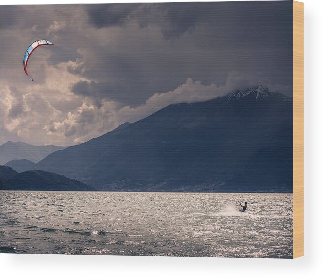 Comer See Wood Print featuring the photograph Surfing The Wild by Andreas Krinke