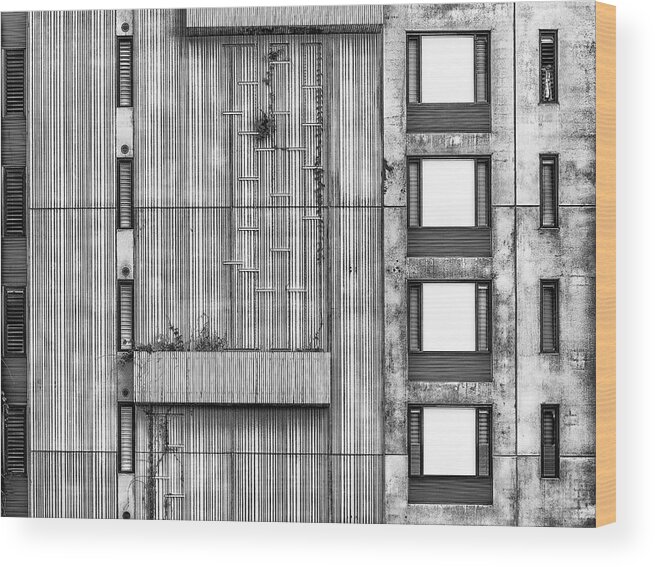 Architecture Wood Print featuring the photograph Symmetry In The City by Wayne Pearson