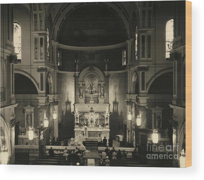 St. Jeromes Chuch In The Bronx Ny Wood Print featuring the photograph St. Jerome's Church In The Bronx Ny by Barbra Telfer