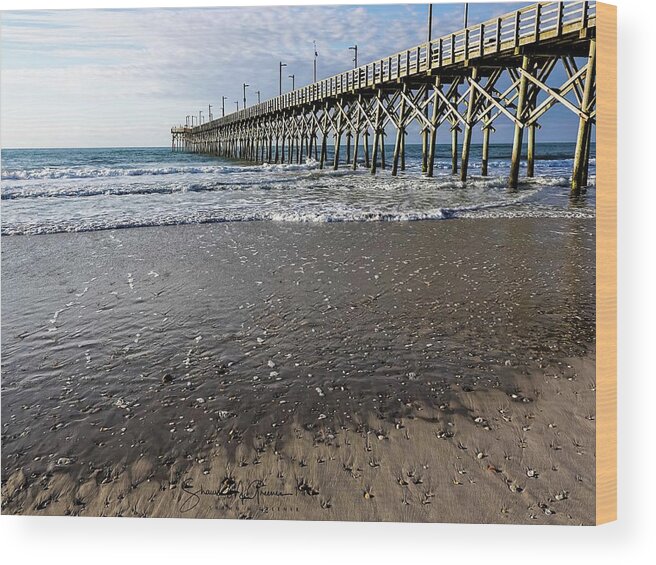 Surf City Wood Print featuring the photograph The Fisherman's Pier Surf City, NC by Shawn M Greener