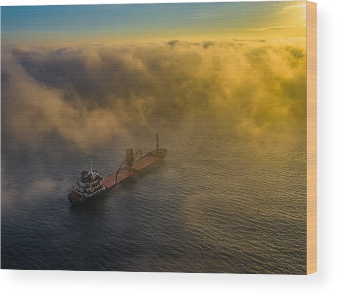 Ship Wood Print featuring the photograph The Ghost Ship by Gilad Topaz