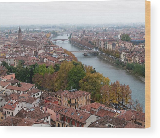 Old Town Wood Print featuring the photograph View Over Verona by Pedro Nunez Photography