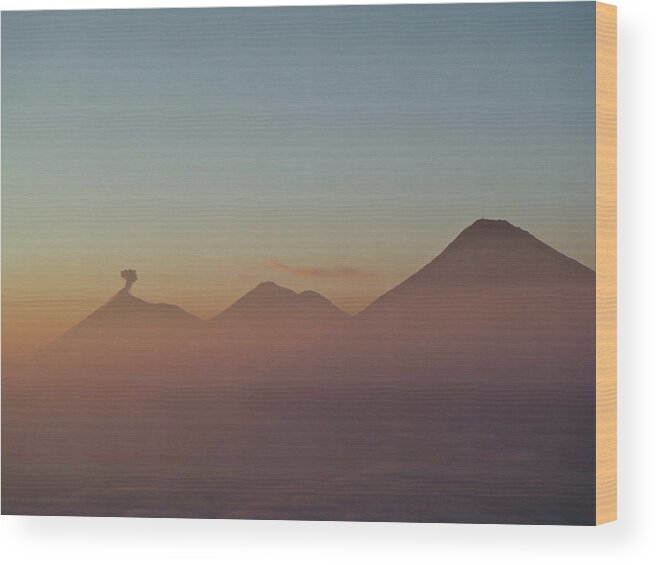 Scenics Wood Print featuring the photograph Volcano Eruption by Jmartinc