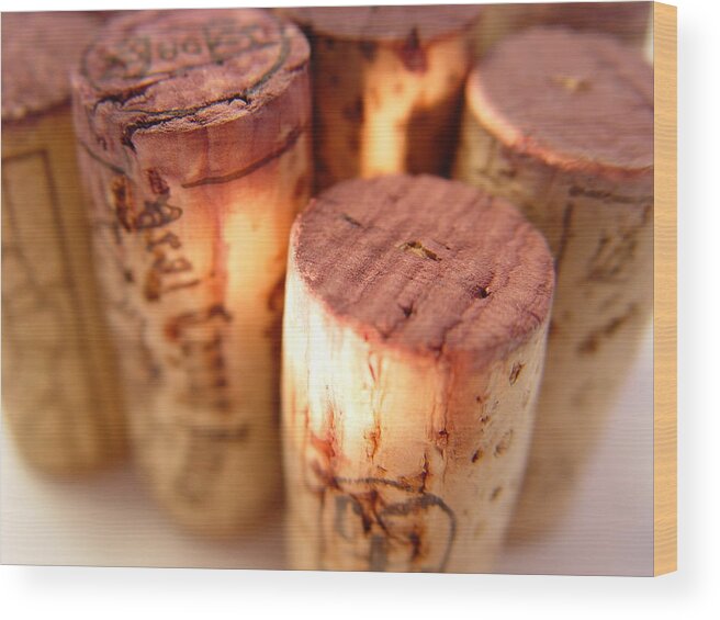 Wine Cork Wood Print featuring the photograph Wine Corks Serie Of 28 Images by Luso