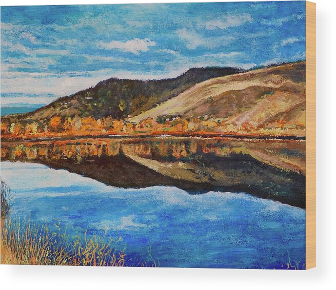 Boulder Wood Print featuring the painting Wonderland Lake by Tom Roderick