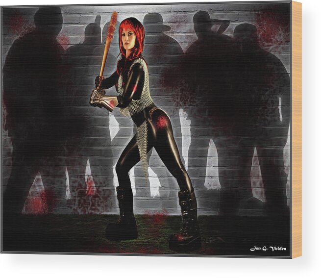 Zombie Wood Print featuring the photograph Zombie Hunter by Jon Volden