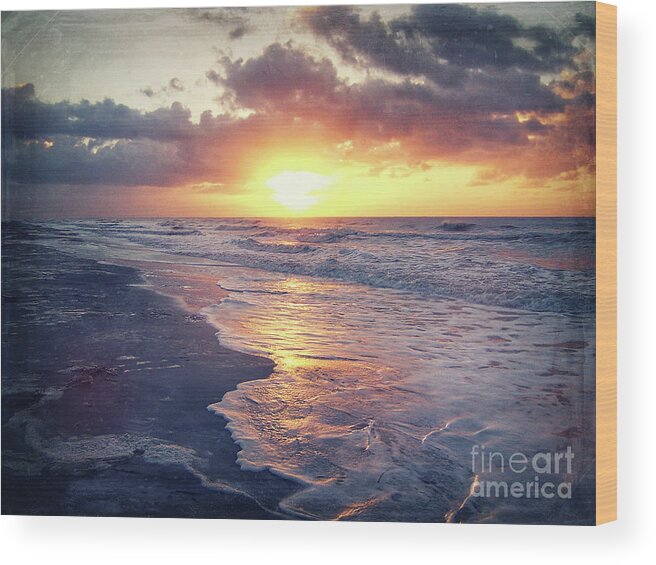 Atlantic Ocean Wood Print featuring the digital art Atlantic Sunrise #1 by Phil Perkins