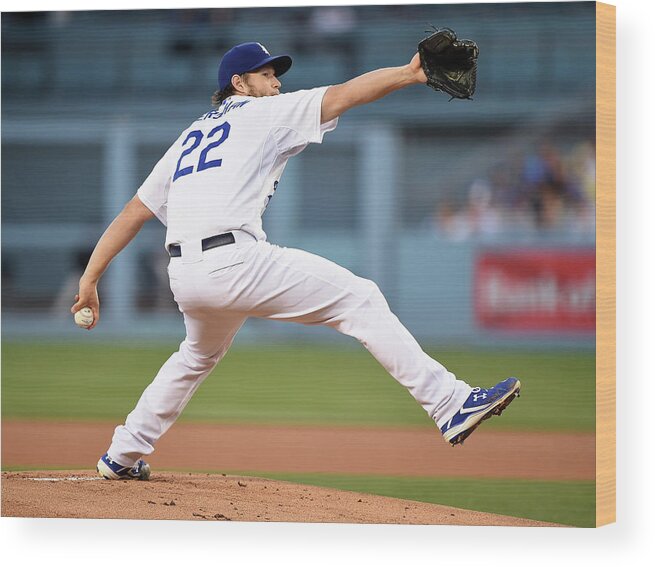 People Wood Print featuring the photograph Clayton Kershaw by Harry How