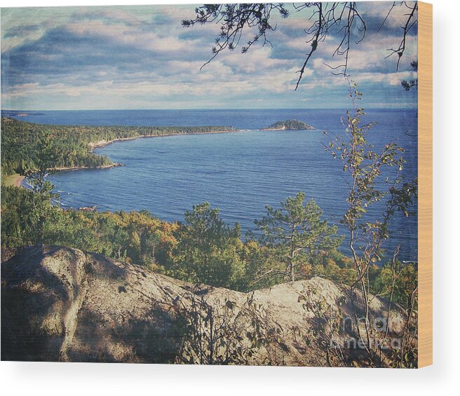 Marquette Wood Print featuring the photograph Little Presque Isle #1 by Phil Perkins