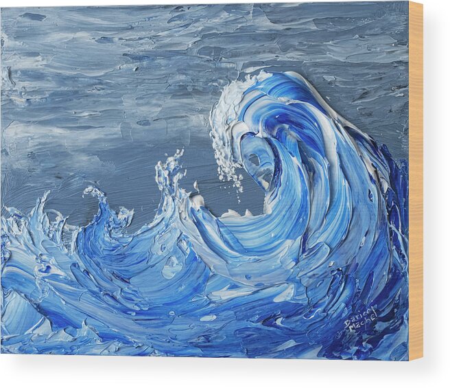 Hawaii Wood Print featuring the painting Maui Waves by Darice Machel McGuire