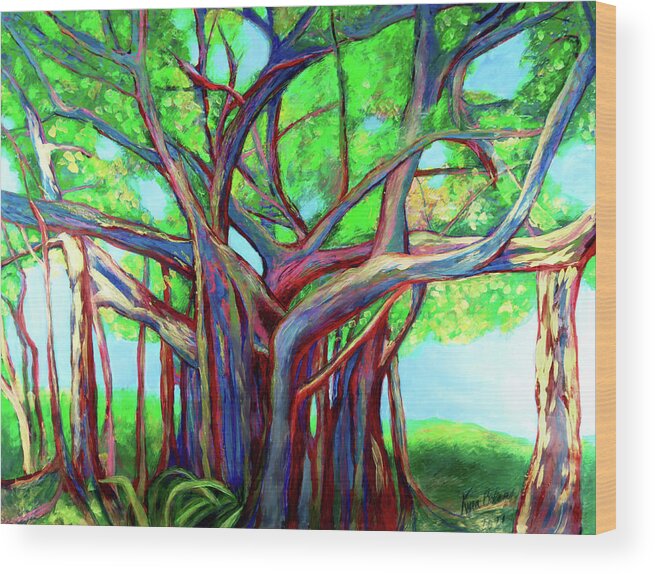  Wood Print featuring the painting Mother Tree I #1 by Kyra Belan