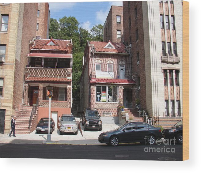Inwood Wood Print featuring the photograph Twin Houses by Cole Thompson