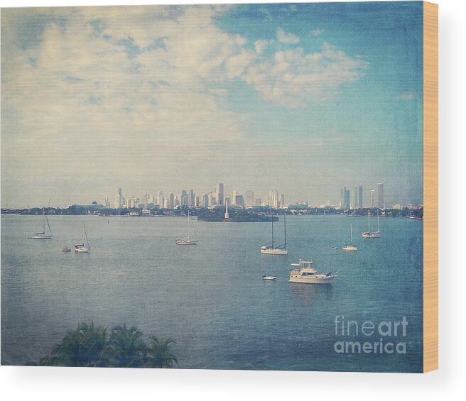 Florida Wood Print featuring the photograph Vintage Miami Florida #1 by Phil Perkins