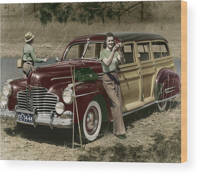 Buick Wood Print featuring the photograph 1941 Buick Woody Wagon by West Peterson