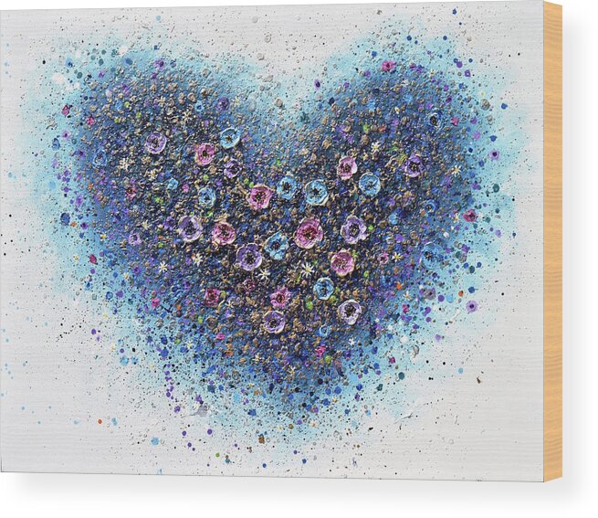 Heart Wood Print featuring the painting One Love by Amanda Dagg