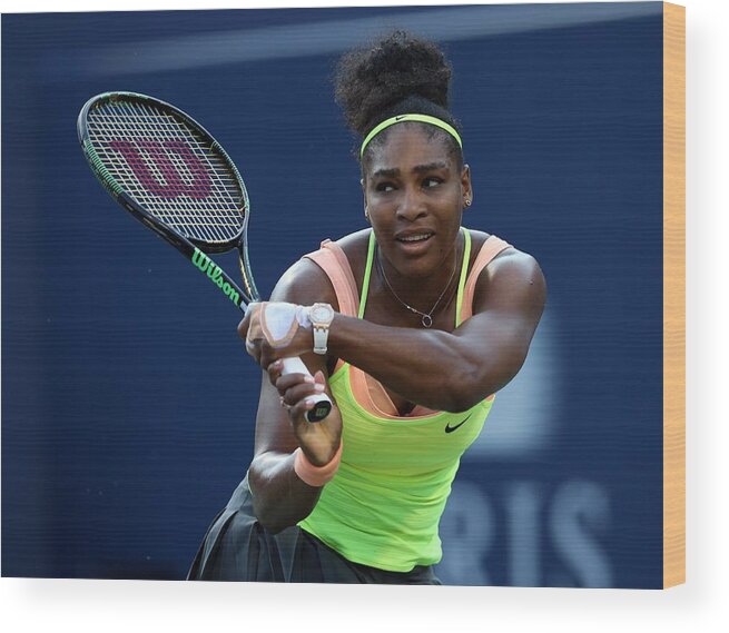 Tennis Wood Print featuring the photograph Rogers Cup Toronto - Day 6 #2 by Vaughn Ridley