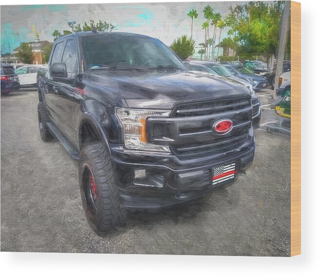 2019 Ford F150 Xlt Wood Print featuring the photograph 2019 Ford F150 XLT X100 by Rich Franco