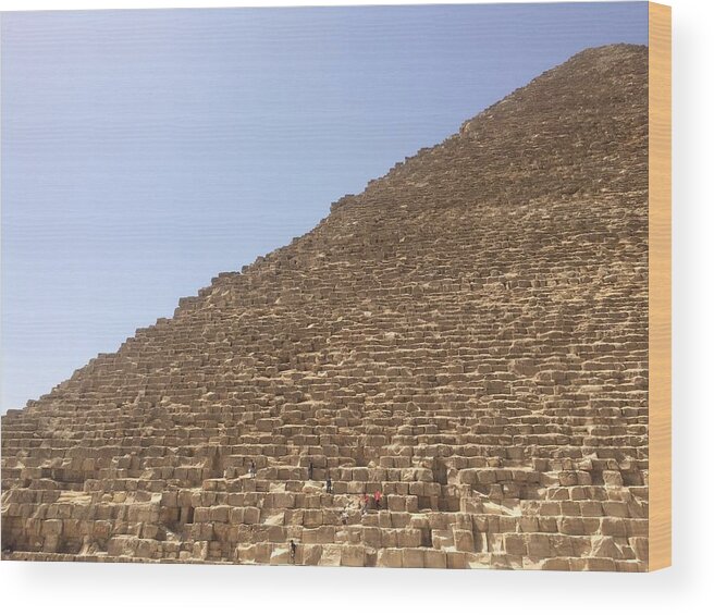 Giza Wood Print featuring the photograph Great Pyramid by Trevor Grassi