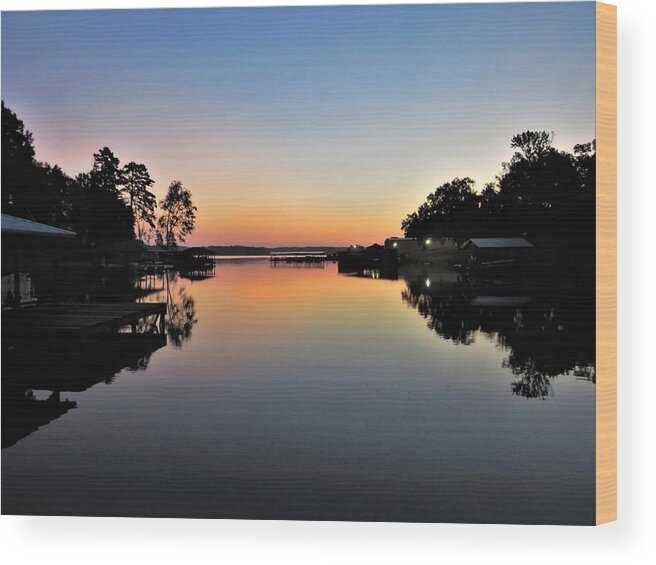 Lake Wood Print featuring the photograph A Clear Lake Cove by Ed Williams