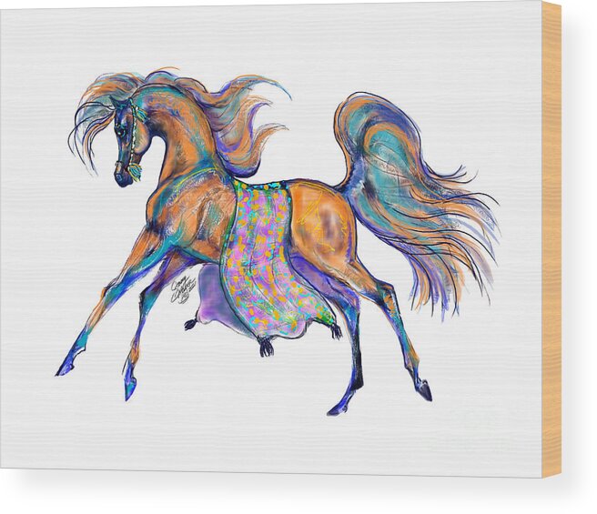 Arabian Wood Print featuring the digital art A Gift for Zeina by Stacey Mayer
