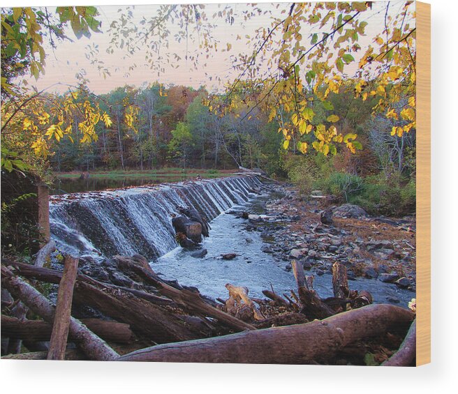The Eno River Wood Print featuring the photograph A Shortfall by David Zimmerman