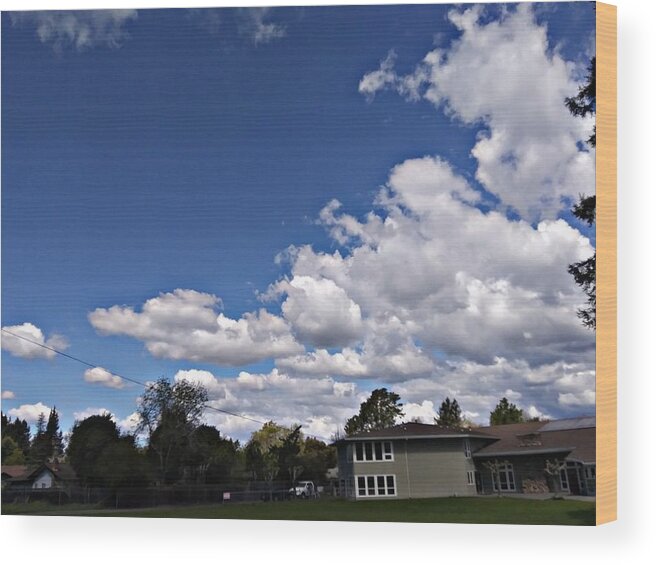 Clouds Wood Print featuring the photograph Afternoon clouds by Steven Wills