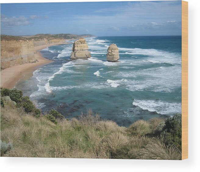 Australia Wood Print featuring the photograph Along the Great Ocean Road by Calvin Boyer