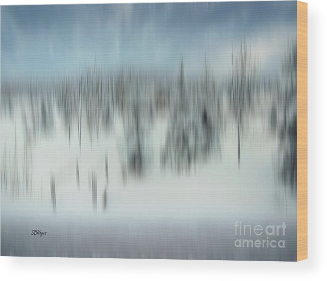 Colorado Wood Print featuring the photograph Altered Reality 22 - Colorado Winter Scene by DB Hayes