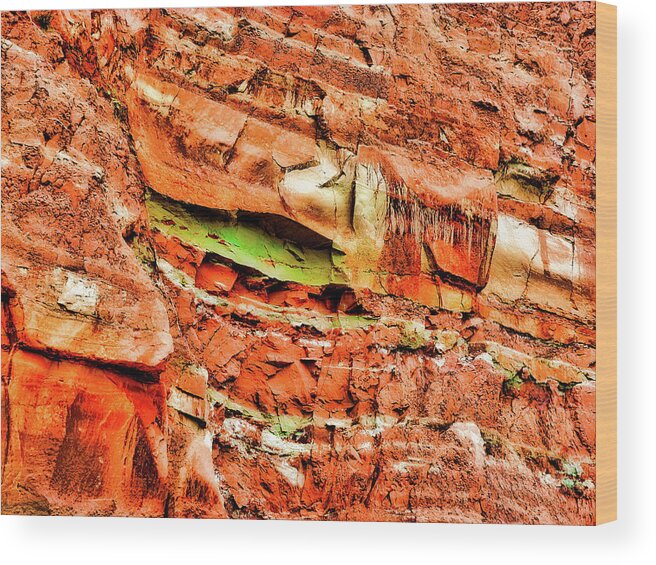 Uk Wood Print featuring the photograph Amazing Red Cliffs by Christopher Maxum