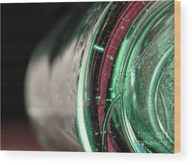 Glass Wood Print featuring the photograph Antique Glass Bottle by Phil Perkins