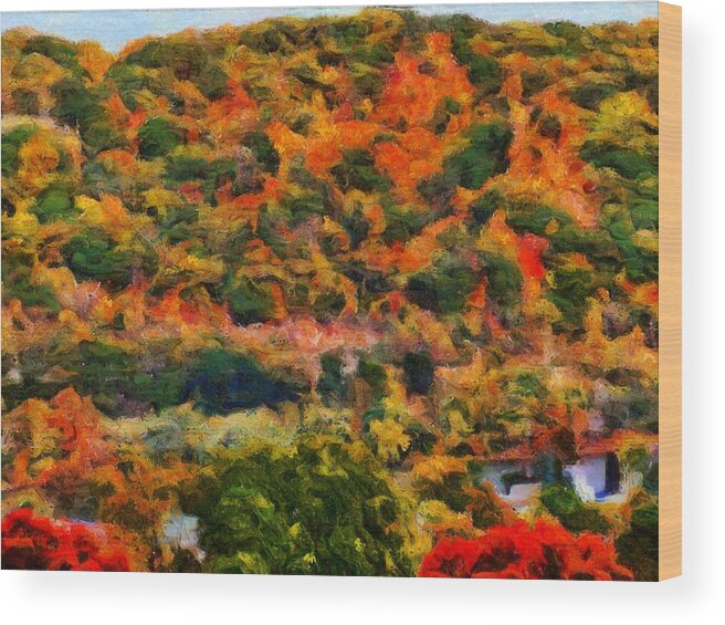Autumn Wood Print featuring the mixed media Autumn in the Ohio Valley by Christopher Reed