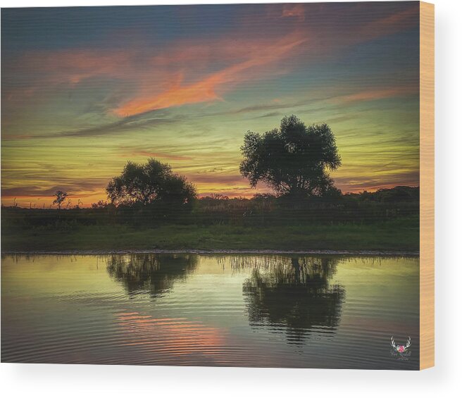 Sunrise Wood Print featuring the photograph Autumn Sunrise by Pam Rendall