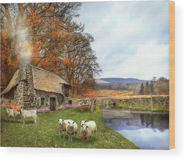 Autumn Wood Print featuring the photograph Autumn - Tranquility of Autumn by Mike Savad