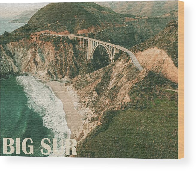 Big Sur Wood Print featuring the photograph Big Sur, Bridge by Long Shot