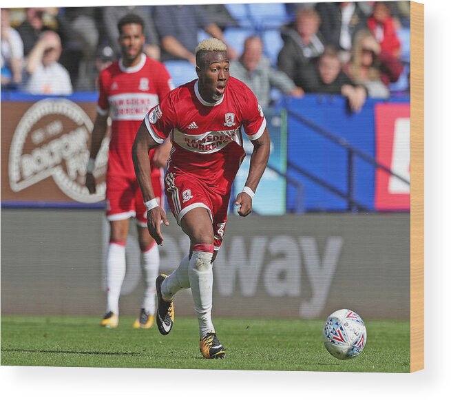 Championship Wood Print featuring the photograph Bolton Wanderers v Middlesbrough - Sky Bet Championship by Rachel Holborn - CameraSport