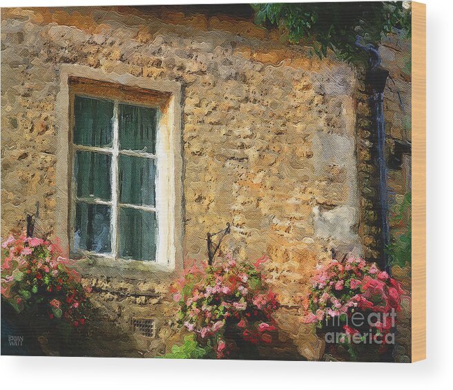 Bourton-on-the-water Wood Print featuring the photograph Bourton Window by Brian Watt