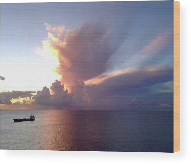  Wood Print featuring the photograph Caribbean Sea Phenomenon 2 by Judy Frisk