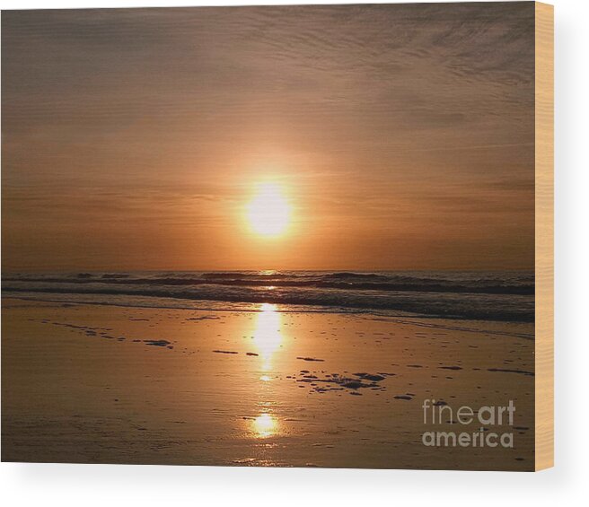 Sunrise Wood Print featuring the photograph Carolina Sunrise by Dani McEvoy