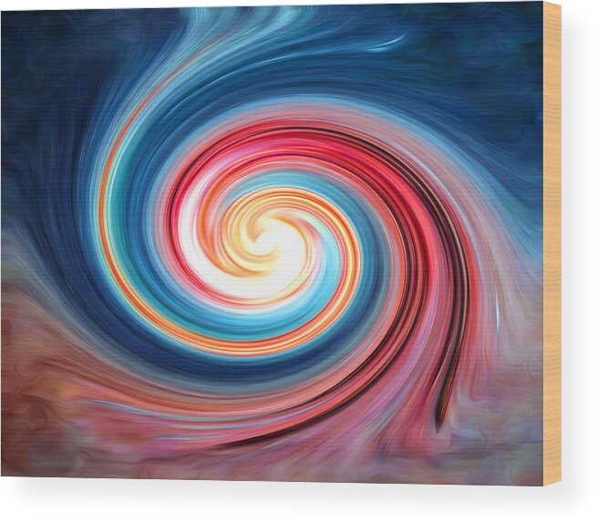 The Entranceway Wood Print featuring the digital art Celestial Swirl by Ronald Mills