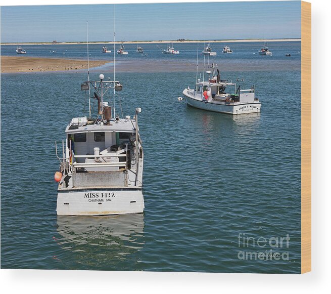 Chatham Fishing Boats Wood Print featuring the photograph Chatham Fishing Boats by Michelle Constantine