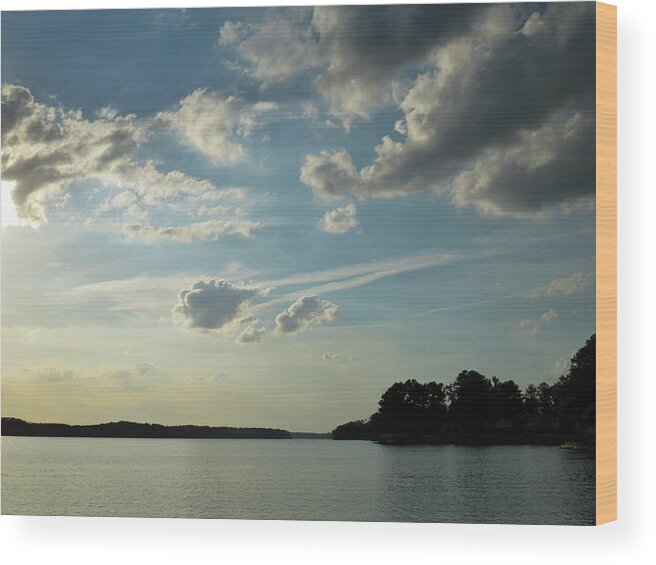 Clouds Wood Print featuring the photograph Cloud Reproduction by Ed Williams