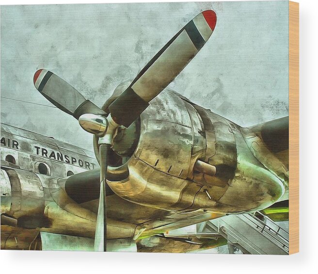 Engine Wood Print featuring the mixed media Connie Engine by Christopher Reed