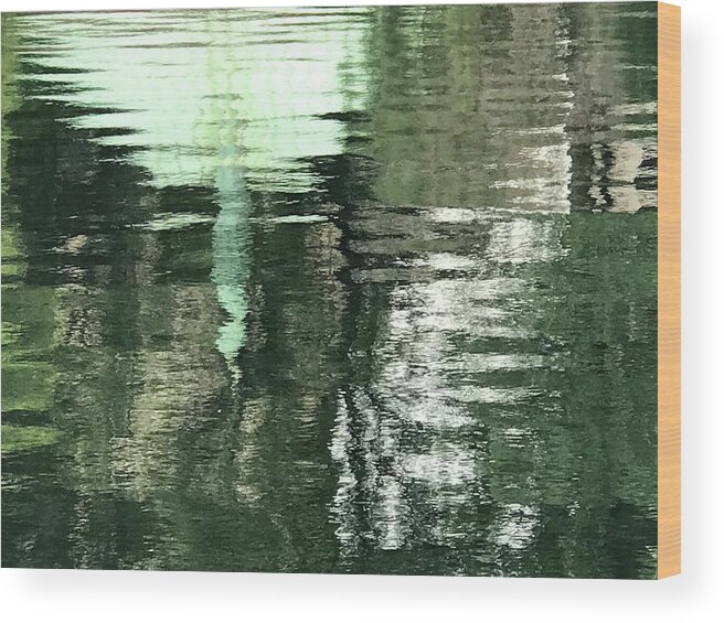  Wood Print featuring the photograph Conservatory Waters, Reflections by Judy Frisk