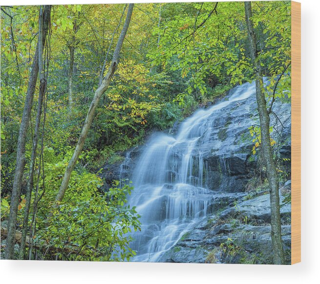 Nature Wood Print featuring the photograph Crabtree Falls by Jonathan Nguyen
