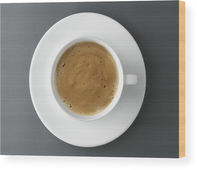 Simplicity Wood Print featuring the photograph Crema Espresso by Jonathan Kantor
