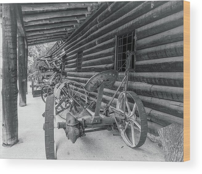 Cultivator Wood Print featuring the photograph Cultivator at Washington Historic Park by James C Richardson