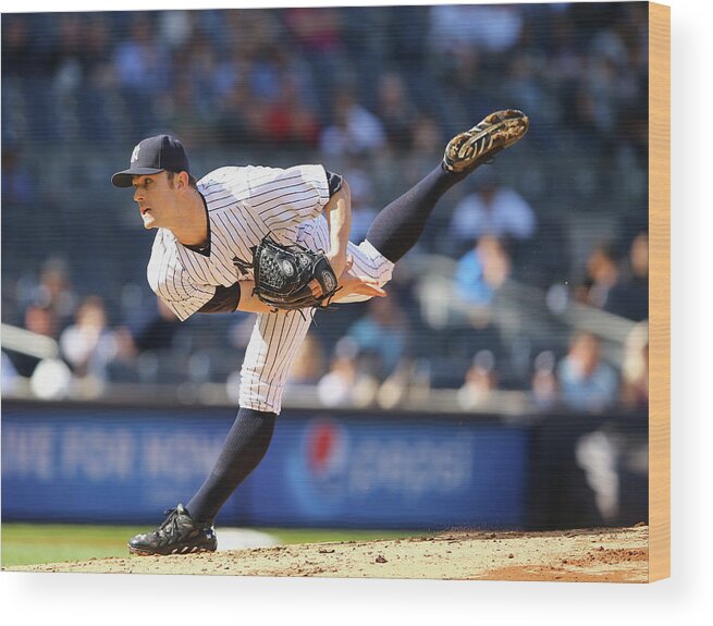 Ninth Inning Wood Print featuring the photograph David Robertson by Al Bello