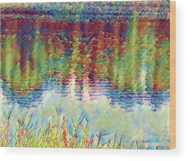 Water Wood Print featuring the digital art Dive In by Christina Knight