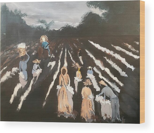  Wood Print featuring the painting 400 Years by Angie ONeal
