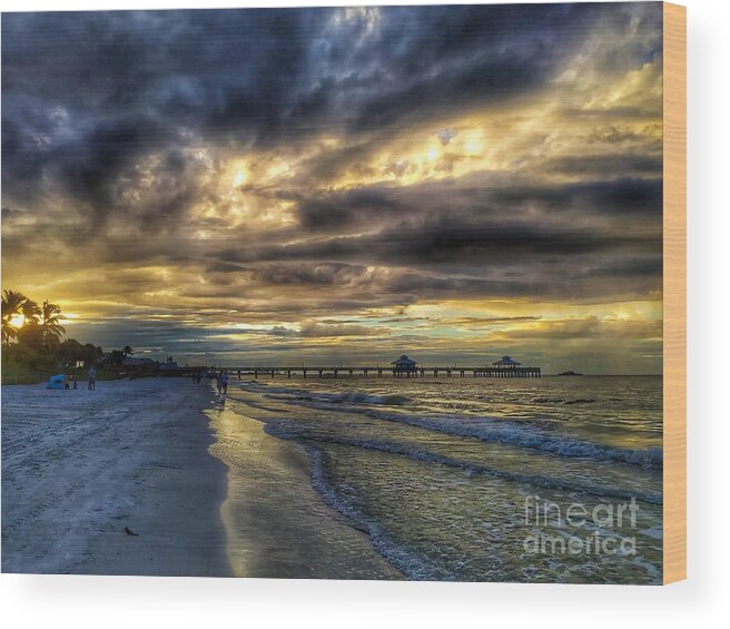 Beach Wood Print featuring the photograph Early Morning Fort Myers Beach by Claudia Zahnd-Prezioso